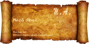 Mező Ábel névjegykártya